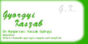 gyorgyi kaszab business card