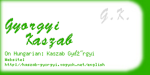 gyorgyi kaszab business card